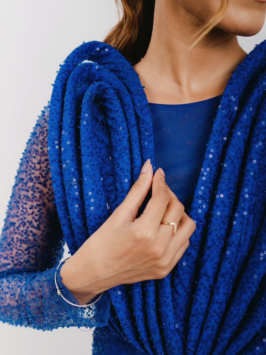 Blue mini 3d party dress