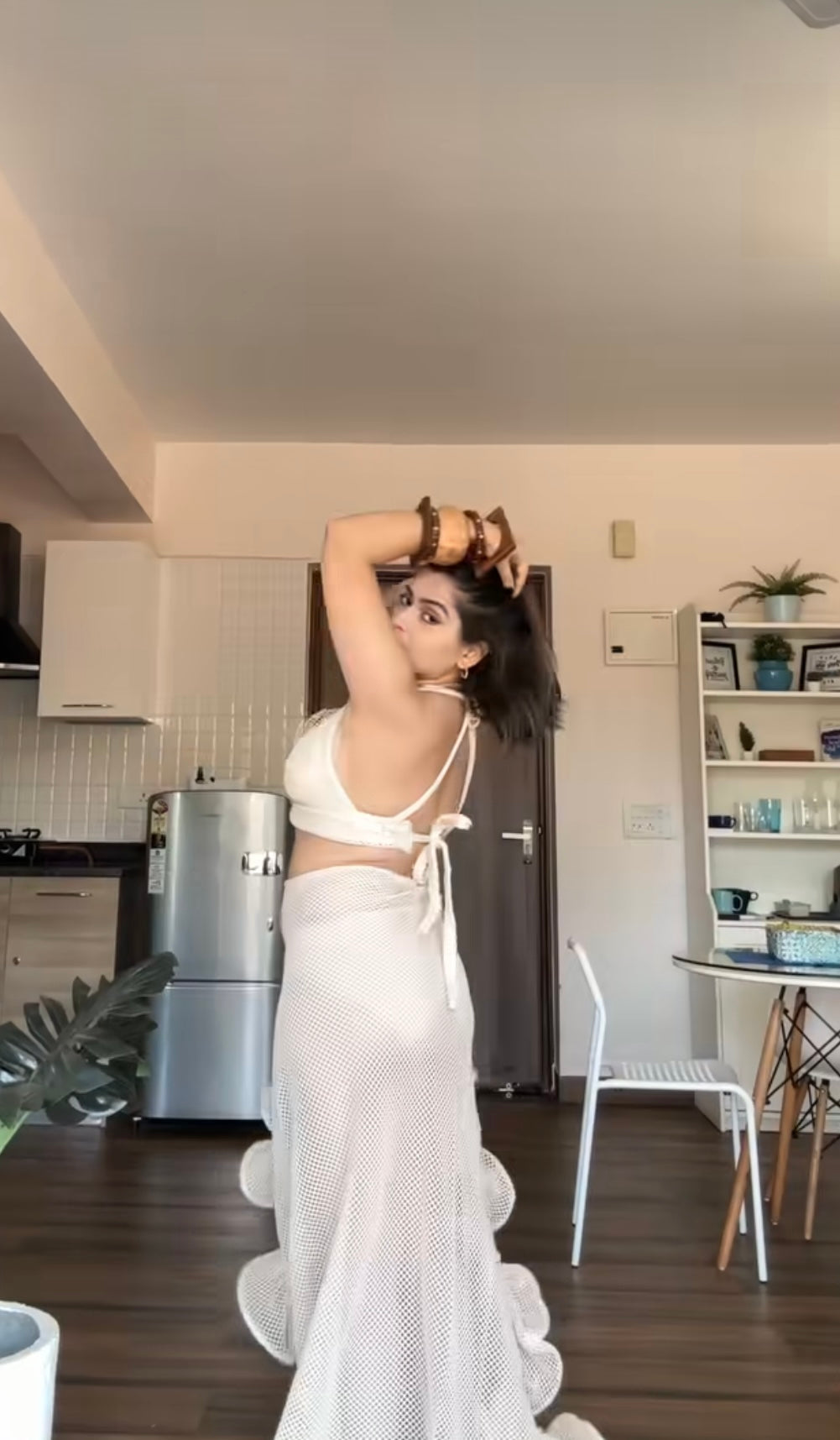 Beachy Crochet three piece set with Bandana-  Beige color