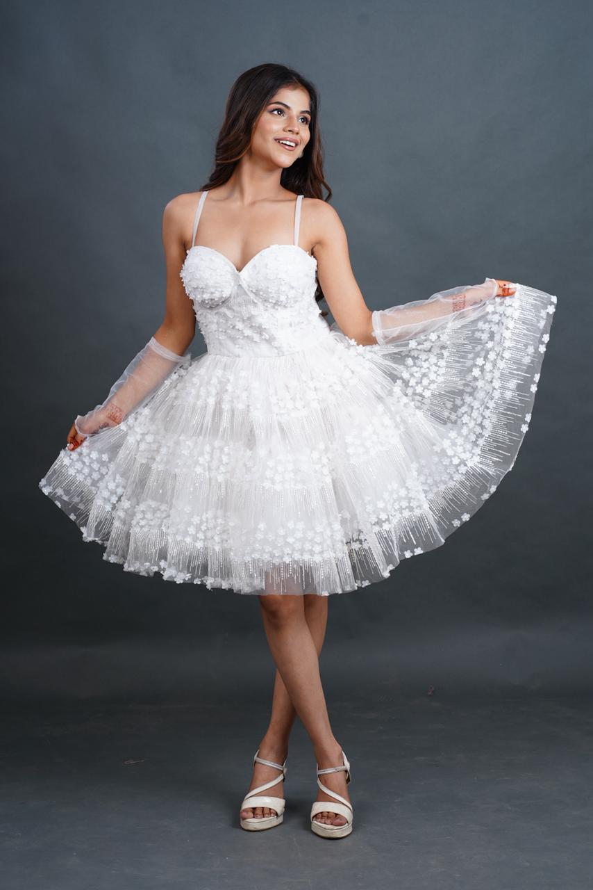 White barbie style dress