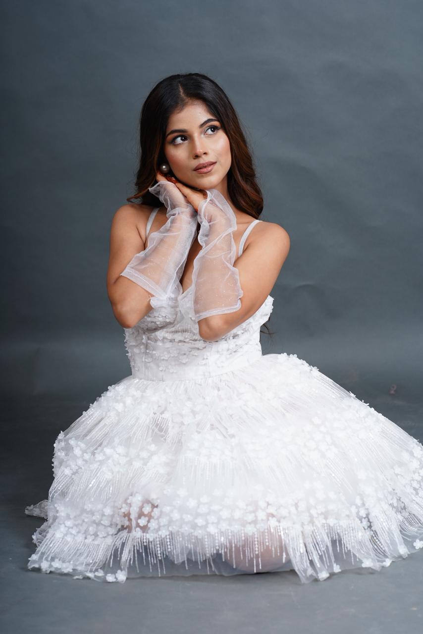 White barbie style dress